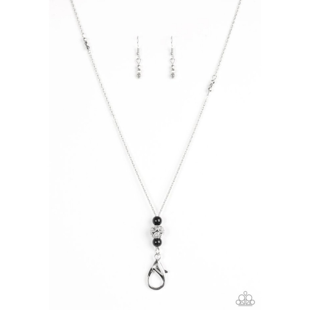 Paparazzi The Century - Black Lanyard Necklace